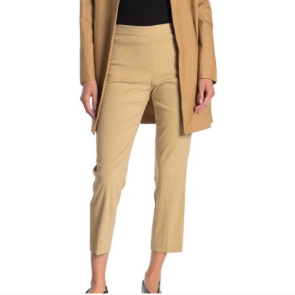 NWT Theory Linen Blend Pull On Slim Pants Interview Professional Workwear
